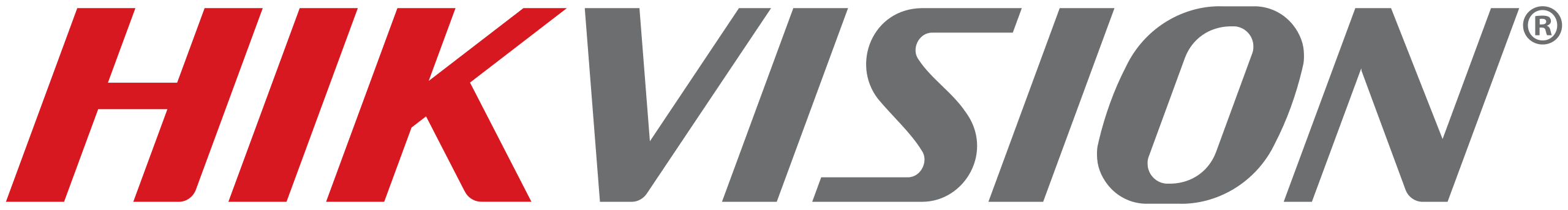 Logo of Hikvision, a global provider of video surveillance and IoT solutions.